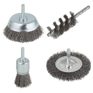 WOLFCRAFT Zestaw szczotek trzpieniowych 4 szt. - Materiały ścierne - miniaturka - grafika 1