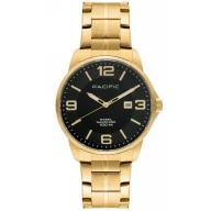 Zegarki męskie - Złoty męski zegarek na bransolecie PACIFIC SSMB-1108D-05 - miniaturka - grafika 1