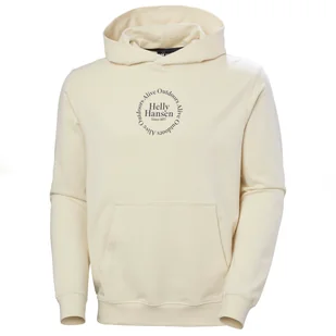 Męska Bluza HELLY HANSEN CORE GRAPHIC SWEAT HOODIE 53924_034 – Beżowy - Bluzy męskie - miniaturka - grafika 1