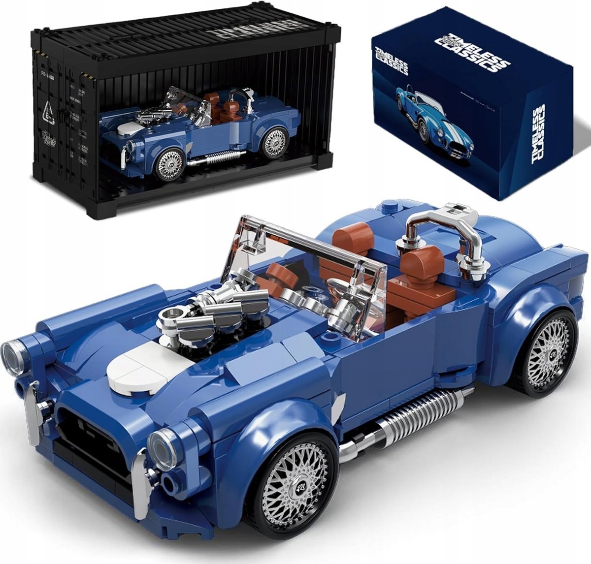KLOCKI KONSTRUKCYJNE Auto Shelby Cobra 427 S/C 317el 1:32 Gablota (317PCS)