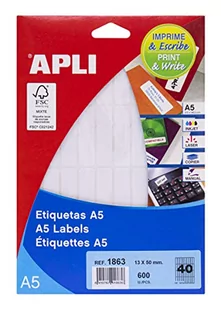 APLI 71y18 białe etykiety do druku 13 x 50 mm białe - Etykiety do drukarek - miniaturka - grafika 1