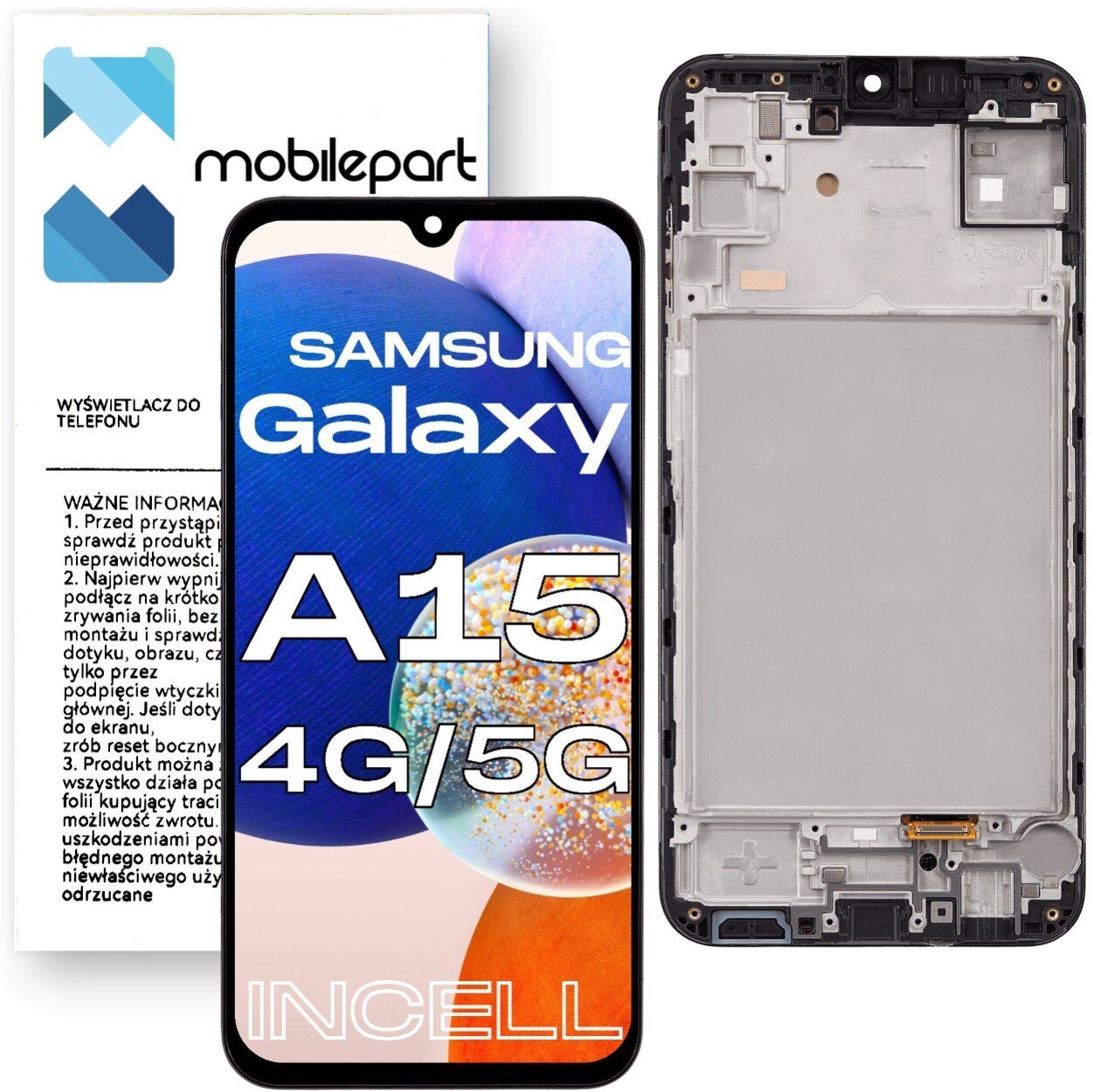 Wyświetlacz do Samsung Galaxy A15 4G / 5G LCD Ekran Incell Ramka