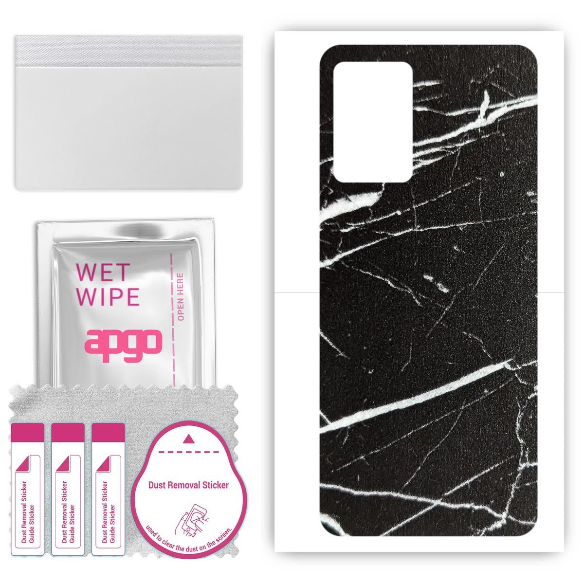 Folia naklejka skórka strukturalna na TYŁ do Realme Q3s - Marmur Ciemny - apgo SKINS