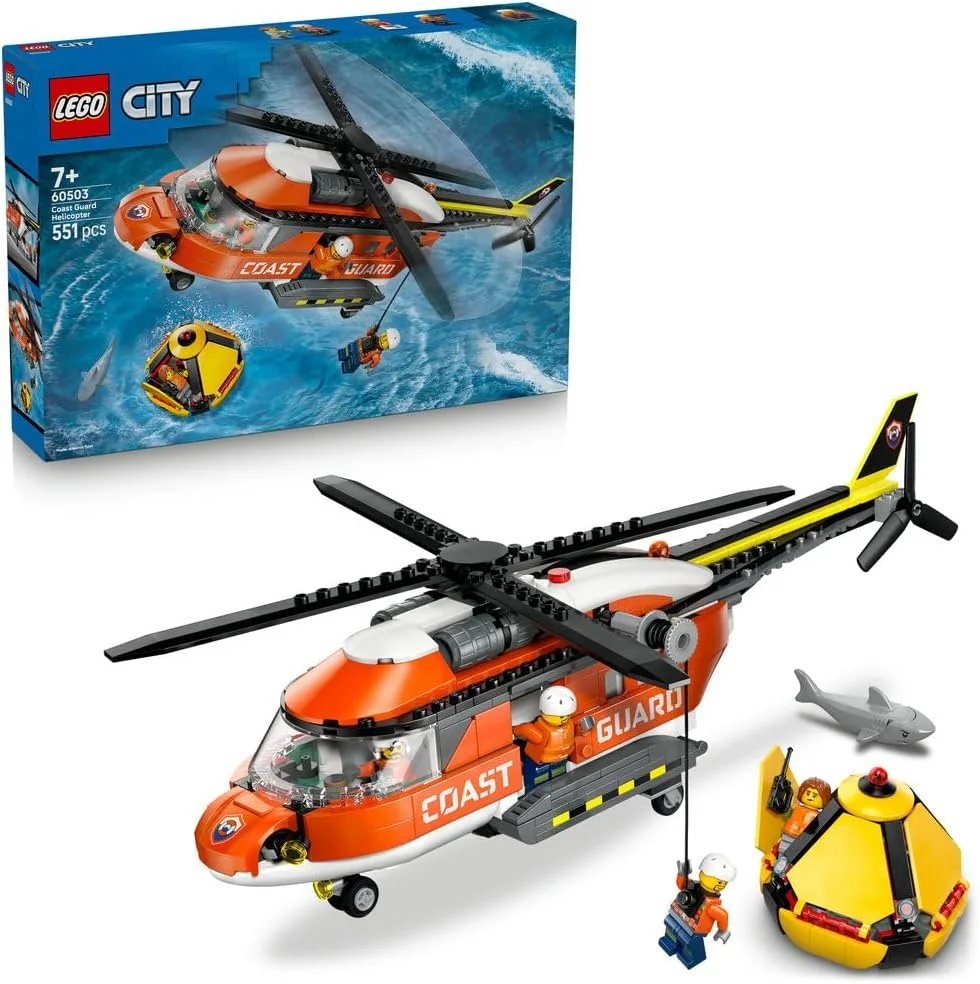 LEGO City Helikopter straży przybrzeżnej 60503 klocki 551 el. dla 7 latków