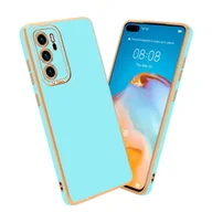 Etui i futerały do telefonów - Etui Do Huawei P40 Porkowiec w Glossy Turkusowy - Różowe Złoto Ochrona kamery Obudowa Case Cover TPU Cadorabo - miniaturka - grafika 1