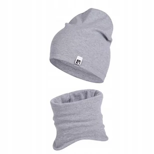 Czapka Dziecięca Wiosenna Jesienna Komin Komplet Bawełna Dla Dzieci 48-56 - Czapki dla dzieci - miniaturka - grafika 1