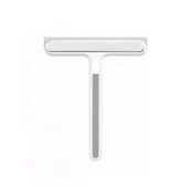 Myjki do okien - Wielofunkcyjna silikonowa gąbka czyszcząca ze szczotką do czyszczenia okien, szyb i drzwi prysznicowych, biała - miniaturka - grafika 1