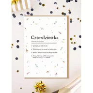 Kartki okolicznościowe i zaproszenia - Karnet Urodziny - czterdziestka - miniaturka - grafika 1