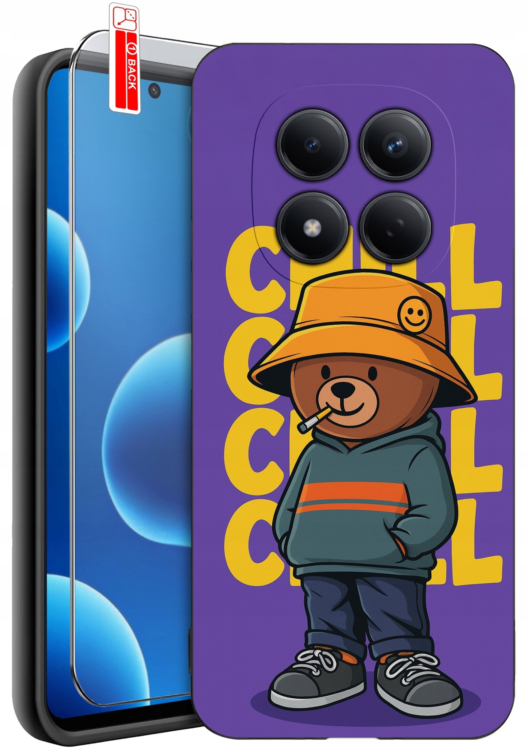 krainaGSM ETUI do Xiaomi Redmi Note 15 Pro 4G WZORY SILIKONOWE MATT CASE + SZKŁO