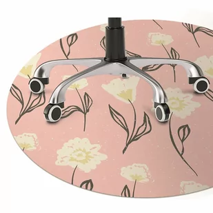 Mata pod fotel ochrona paneli Delikatne kwiaty fi100 cm - Podnóżki, podpórki, podkładki - miniaturka - grafika 1