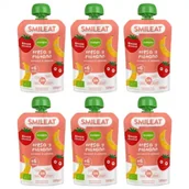 Desery dla dzieci - Smileat Mus z ekologicznymi truskawkami i bananem po 6 miesiącu Zestaw 6 x 100 g Bio - miniaturka - grafika 1