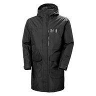 Płaszcze męskie - Męski płaszcz HELLY HANSEN RIGGING INS RAIN COAT 53796_990 – Czarny - miniaturka - grafika 1