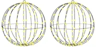 Ozdoby bożonarodzeniowe - vidaXL Piłka z 320 diodami LED 2 pcs Ciepła biel 50 cm Metal - miniaturka - grafika 1