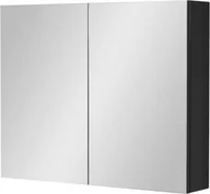 Szafki łazienkowe - Szafka łazienkowa z lustrem czarna matowa 80x65cm BELLI GOLD - miniaturka - grafika 1