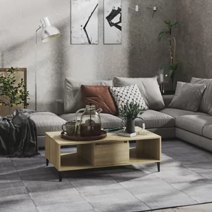 VidaXL Lumarko Stolik kawowy, dąb sonoma, 103,5 x 60 x 35 cm, płyta wiórowa 806025 VidaXL - Ławy i stoliki kawowe - miniaturka - grafika 1