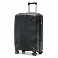 Walizki - PUCCINI Walizka Średnia Podróżna Na Kółkach PP Twarda Czarna PP027B-1 - miniaturka - grafika 1