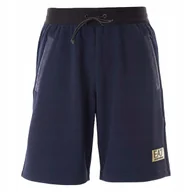 Spodenki męskie - Emporio Armani EA7 Dres Granatowe Męskie Spodenki Bawełniane Szorty Emporio Armani EA7 Dres Granatowe Męskie Spodenki Bawełniane Szorty r.M - miniaturka - grafika 1