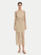 Sukienki - Fracomina Sukienka dzianinowa FS25SD5004K514O7 Beżowy Slim Fit - miniaturka - grafika 1
