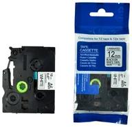 Taśmy do drukarek barwiące - Taśma zamiennik do Brother 12mm/8m biała czarny nadruk  TZE231 - miniaturka - grafika 1