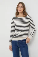 Swetry damskie - Tommy Hilfiger sweter damski kolor beżowy lekki - miniaturka - grafika 1