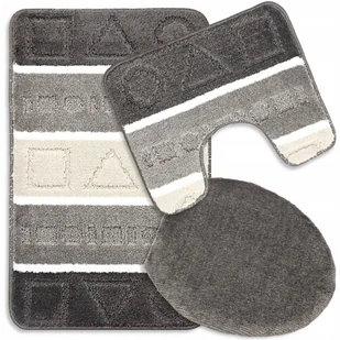 DYWANIK ŁAZIENKOWY KOMPLET 3 SZT. ANTYPOŚLIZGOWY MIĘKKI SZARY BEŻOWY 50X80 - Dywaniki łazienkowe DYWANIK ŁAZIENKOWY KOMPLET 3 SZT. ANTYPOŚLIZGOWY MIĘKKI SZARY BEŻOWY 50X80 - Dywaniki łazienkowe - miniaturka - grafika 1