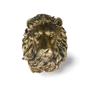 Figura Dekoracja Głowa Lwa Mała Płaskorzeźba - Figurki dekoracyjne - miniaturka - grafika 1