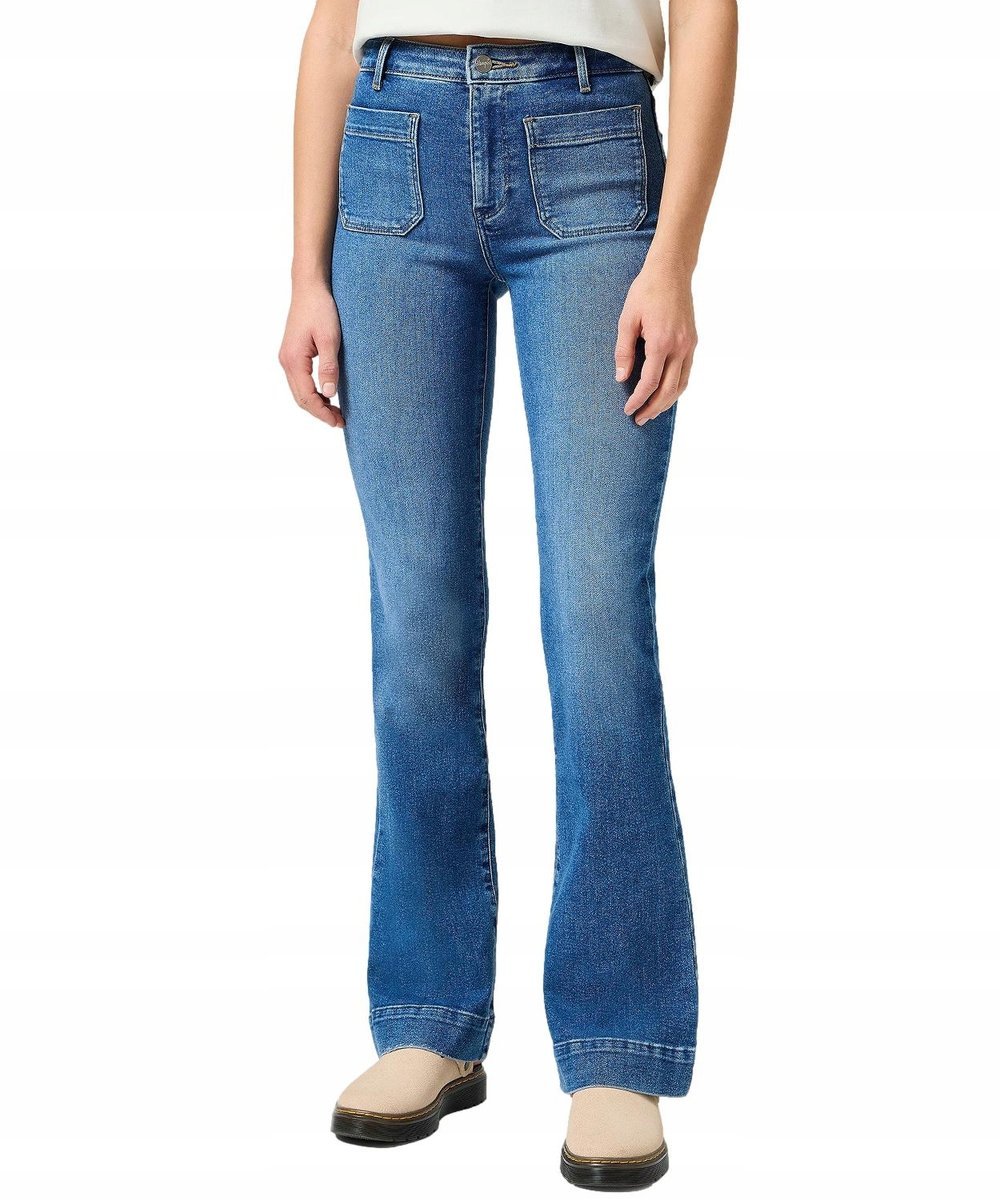 Jeansy Wrangler Flare 112332419 Raven W 28 / L 32