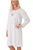 Piżamy damskie - Marlon Damska koszula nocna z dzianiny Emmie 100 cm, bawełniana koszula nocna, czerwona przyprawa, 20-22, Czerwony przyprawowy, 48-50 - miniaturka - grafika 1