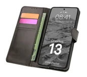 Etui i futerały do telefonów - Bizon z klapką Pocket do OnePlus 13 Czarny - miniaturka - grafika 1