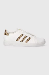 Buty dla dziewczynek - adidas sneakersy dziecięce GRAND COURT 2.0 K kolor biały - grafika 1