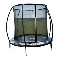 Trampoliny - Trampolina ENERO z siatką wewnętrzną FI244 cm Czarny - miniaturka - grafika 1