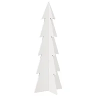 Choinki - vidaXL Drewniana choinka do udekorowania, biała, 112 cm, sosnowa - miniaturka - grafika 1