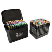 Dekoratorstwo - Markery Alkoholowe 80szt. Mazaki Pisaki ETUI + PODSTAWKA RAGI - miniaturka - grafika 1
