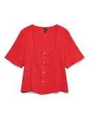 Bluzki damskie - Vero Moda Bluzka w kolorze czerwonym - miniaturka - grafika 1