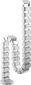 Maskownice do kabli - Organizer InLine InLine® Cable duct flexible for height-adjustable desks, 4 compartments, 68x36mm max. 1.28m, grey - miniaturka - grafika 1