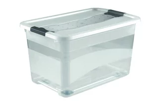 keeeper Pojemnik Crystalbox 52l z kółkami transparent 0943 - Pudła i pojemniki do przechowywania - miniaturka - grafika 1