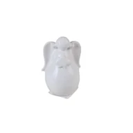 Ozdoby bożonarodzeniowe - Figurka ceramiczna aniołek 7,5 x 6,2 x 10,7 cm biały - miniaturka - grafika 1