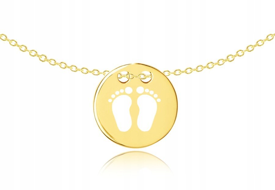 ZŁOTA BRANSOLETKA STÓPKI DLA MAMY GRAWER 333 23-25