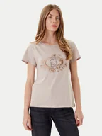 Koszulki i topy damskie - Liu Jo Sport T-Shirt TF5162 JS923 Beżowy Regular Fit - miniaturka - grafika 1