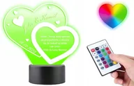 Lampy stojące - Walentynki Serce Z Grawerem Statuetka Led Plexido - miniaturka - grafika 1