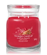Świece - Yankee Candle Sparkling Cinnamon Signature Jar Świeca zapachowa 368 g - miniaturka - grafika 1