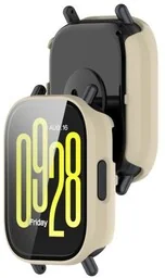Bizon Etui ze szkłem do zegarka Case+Glass Watch do Xiaomi Redmi Watch 5 Lite, beżowe - Akcesoria do smartwatchy - miniaturka - grafika 1