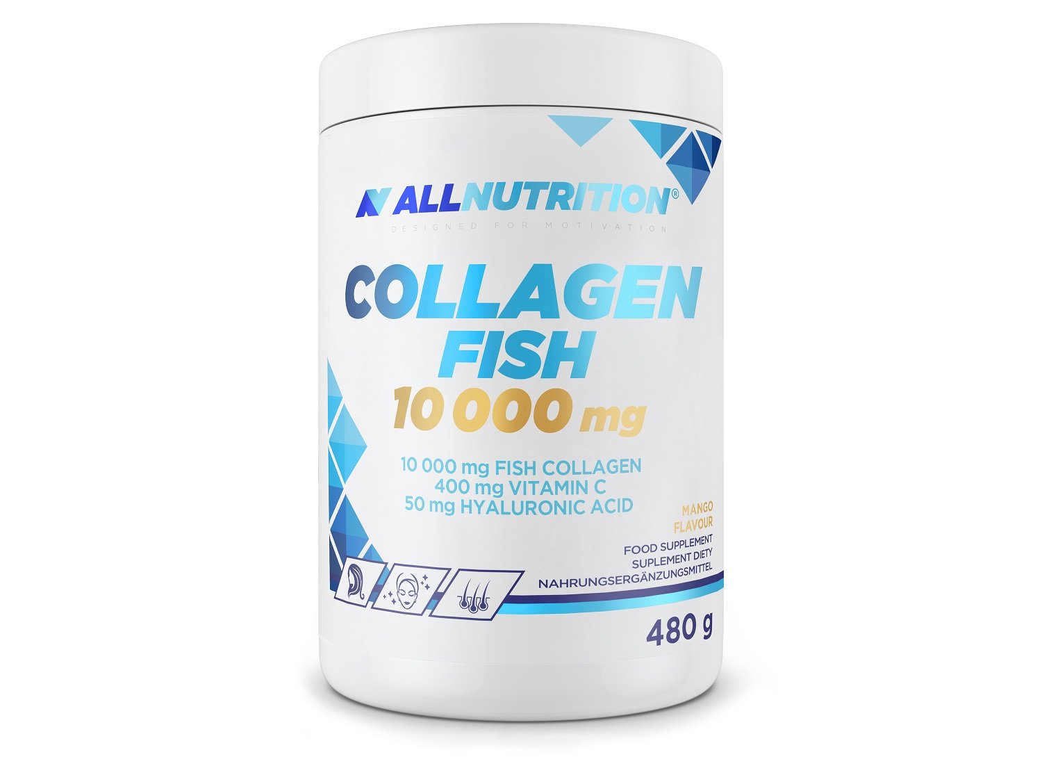 Allnutrition Collagen Fish 10 000 mg Mango, Kolagen rybi w proszku