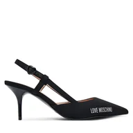 Sandały damskie - Sandały LOVE MOSCHINO JA10267G1NIMX00040 Czarny - miniaturka - grafika 1