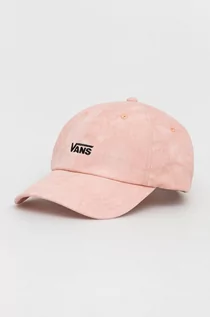 Czapki damskie - Vans czapka bawełniana kolor różowy gładka - grafika 1