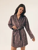 Szlafroki damskie - Szlafrok damski Rhea Esotiq szary S - miniaturka - grafika 1