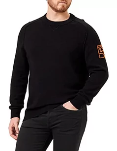 BOSS Męska bluza Knitted, czarna, S - Bluzy męskie - miniaturka - grafika 1