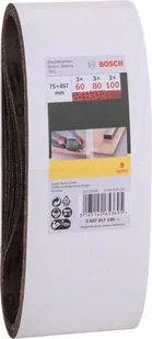Bosch BOSCH_elektonarzedzia BOSCH_elektonarzedzia Zestaw taśm szlifierskich Promoline 75 x 457 mm 9 elementów) - Narzędzia warsztatowe - miniaturka - grafika 1