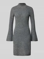 Sukienki - Sukienka mini z prążkowaną stójka - miniaturka - grafika 1