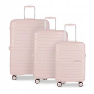 Walizki - PUCCINI Zestaw WALIZEK Podróżnych Komplet Twarde Polipropylen 3w1 PP025-3C - miniaturka - grafika 1
